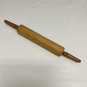 Baking Roller Pin Plain Wooden Vintage